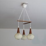 Danish boomerang luster in teak 1960