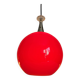 Suspension Space Age in opaline enamel with chrome finish, circa 1960.