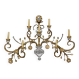 Large seven-light wall light, attributed to Maison Baguès