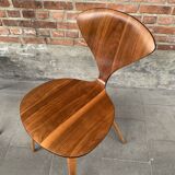 Set of 4 Norman Cherner chairs for Plycraft USA in teak, 1960s