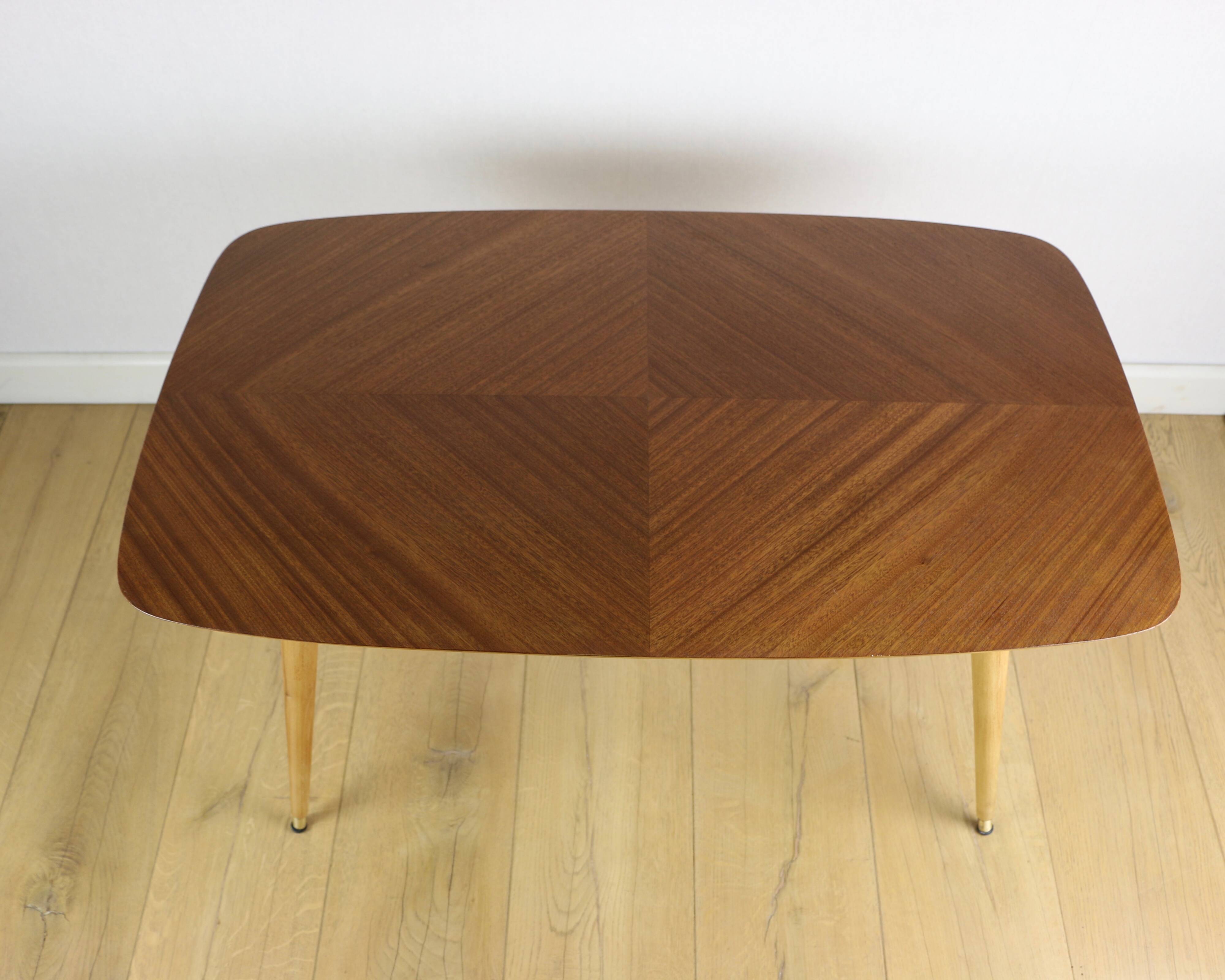Scandinavian Swedish coffee table console 1970s - walnut