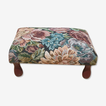 Wooden and fabric footrest