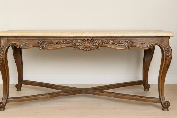 Importante table a pierre ou table a gibier de style Louis XV
