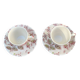 Pair of coffee cups in English earthenware Johnson Brothers Rose Chintz