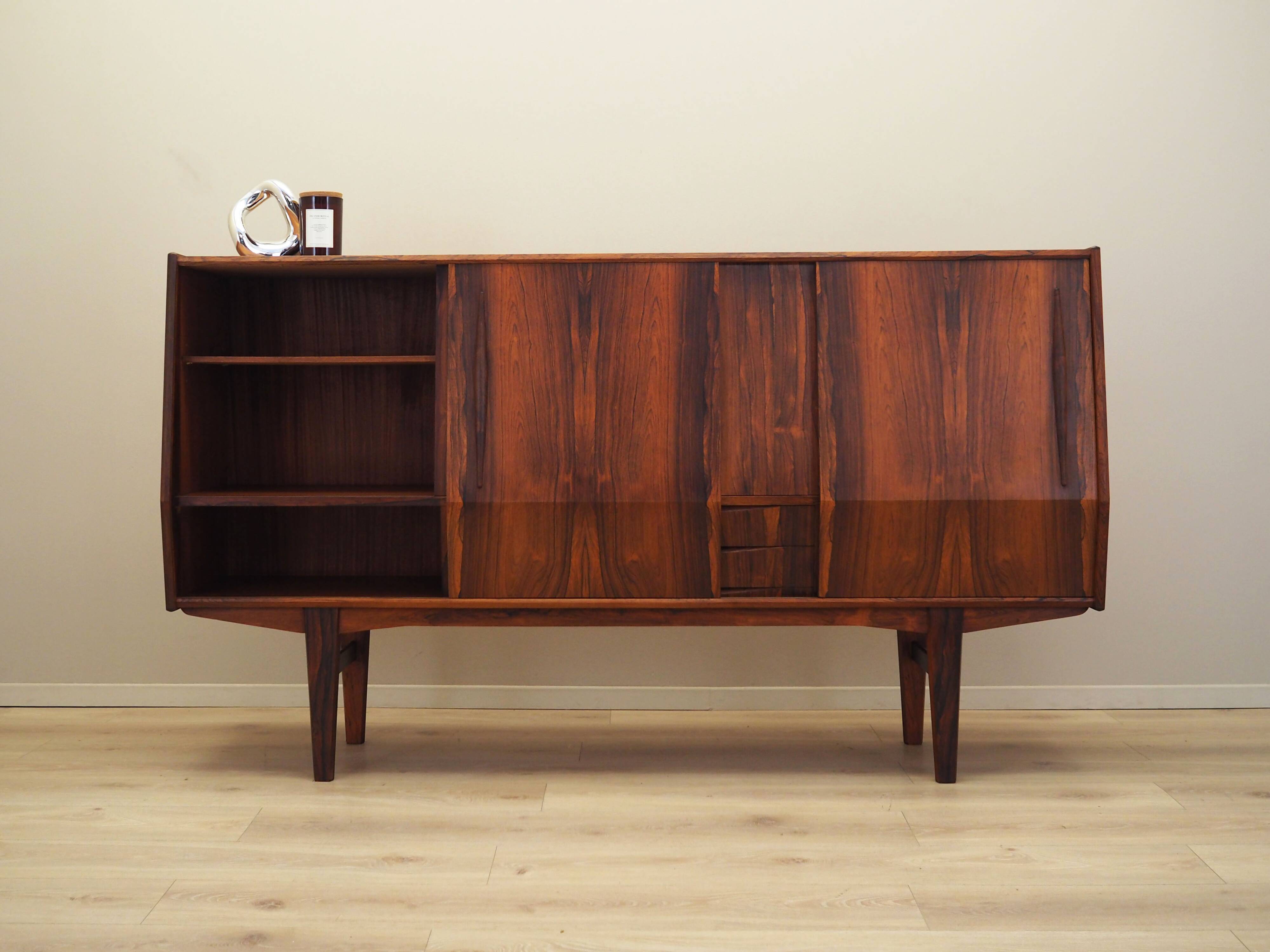 Rosewood highboard, Danish design, 1970s, production: Denmark