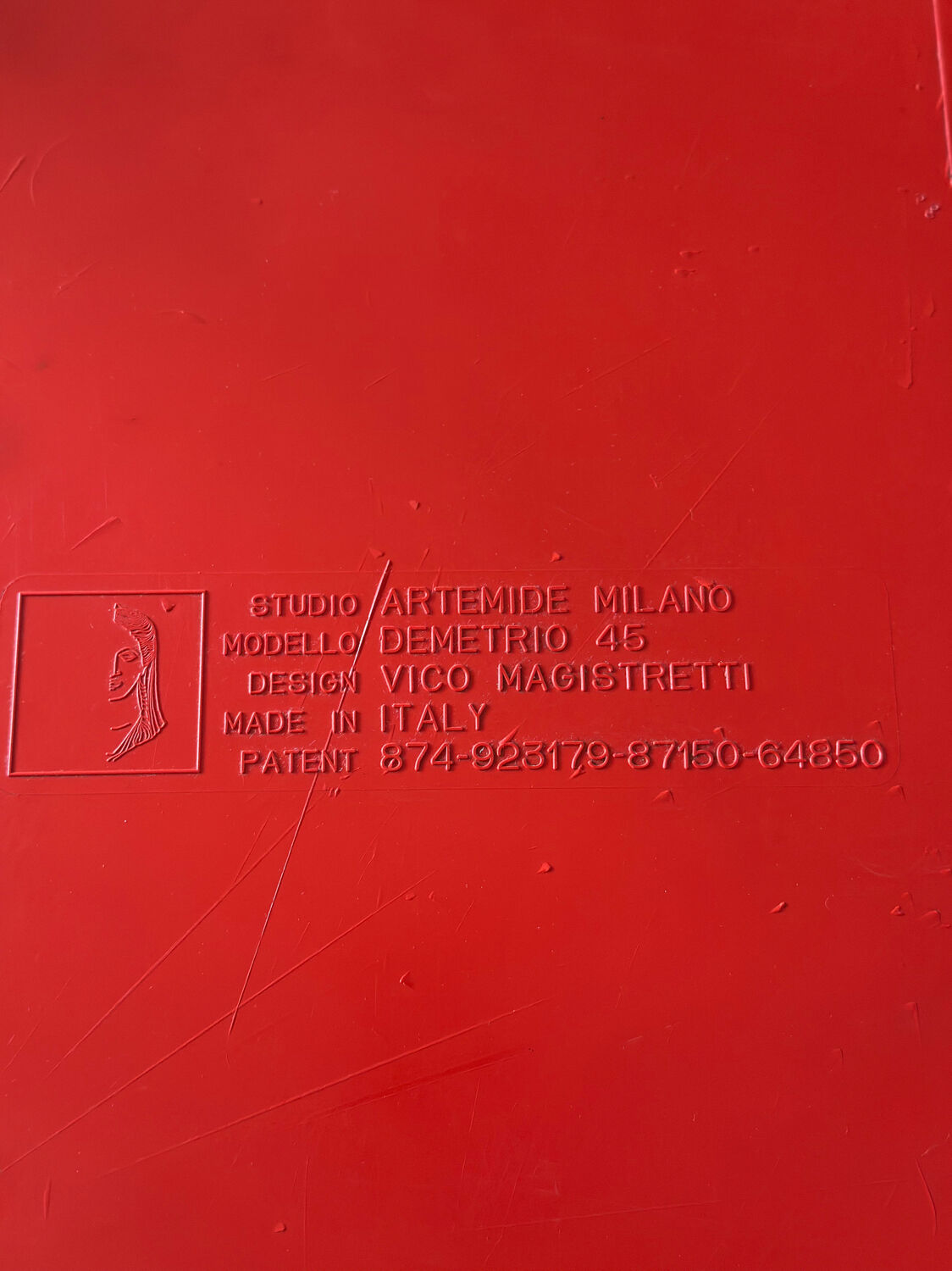 2 stackable tables Demetrio 45 by Vico Magistretti for Artemide