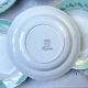 6 assiettes creuses st amand céranord modèle picardie en faïence blanche verte dorée