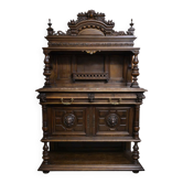 Buffet-desserte ancien en noyer massif – style Renaissance / XIXeme