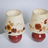 Pair of bedside lamps 1970