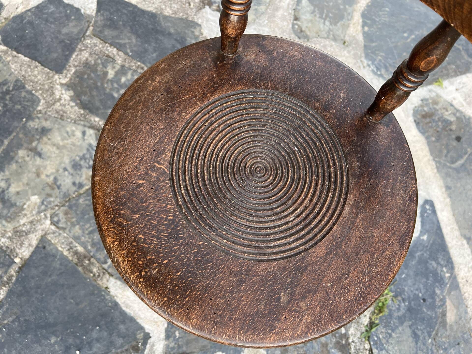 Brutalist tripod chair in the style of Charles Dudouyt – Popular art, 1940s