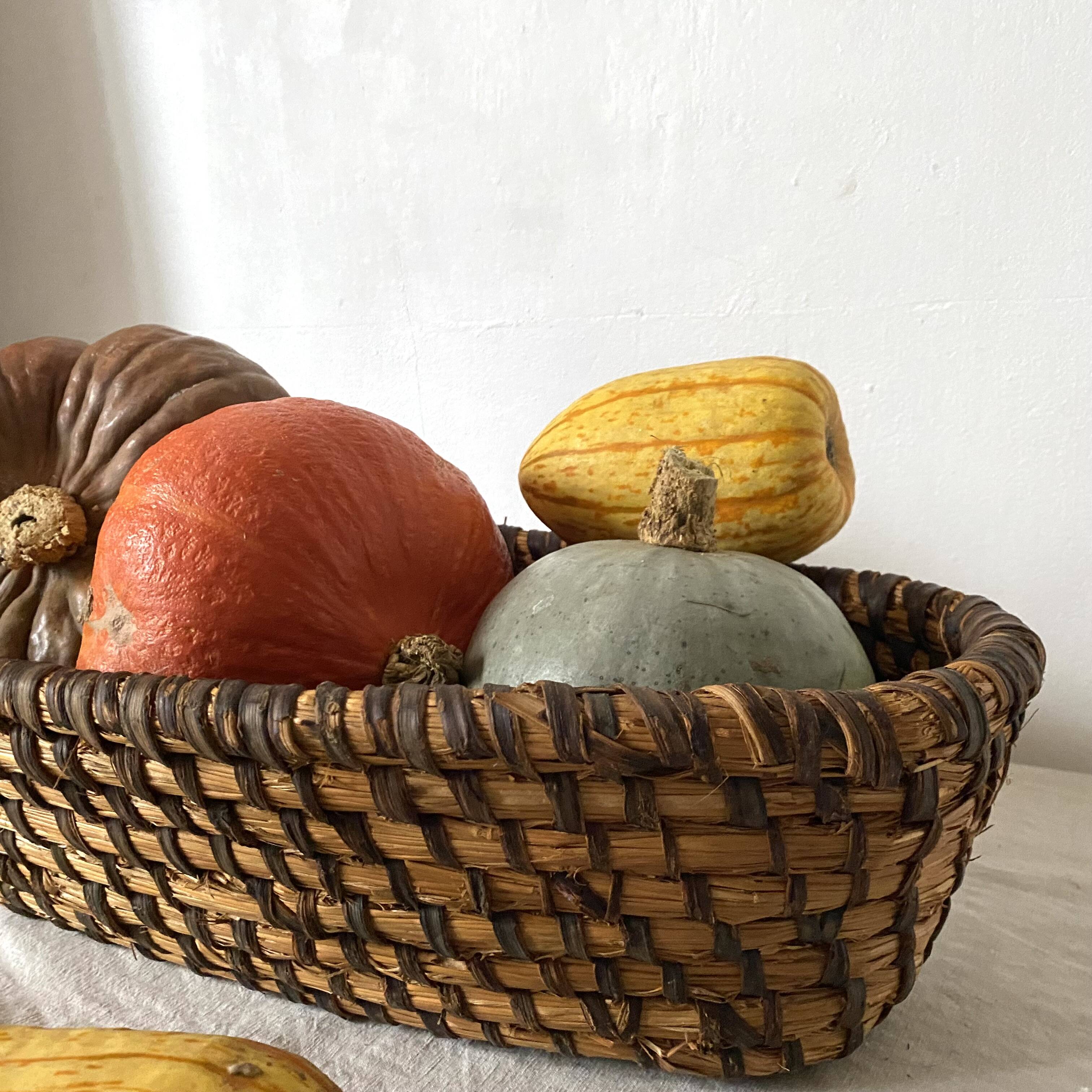 Old bread basket, straw basket
