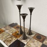 Trio of Memphis candlesticks