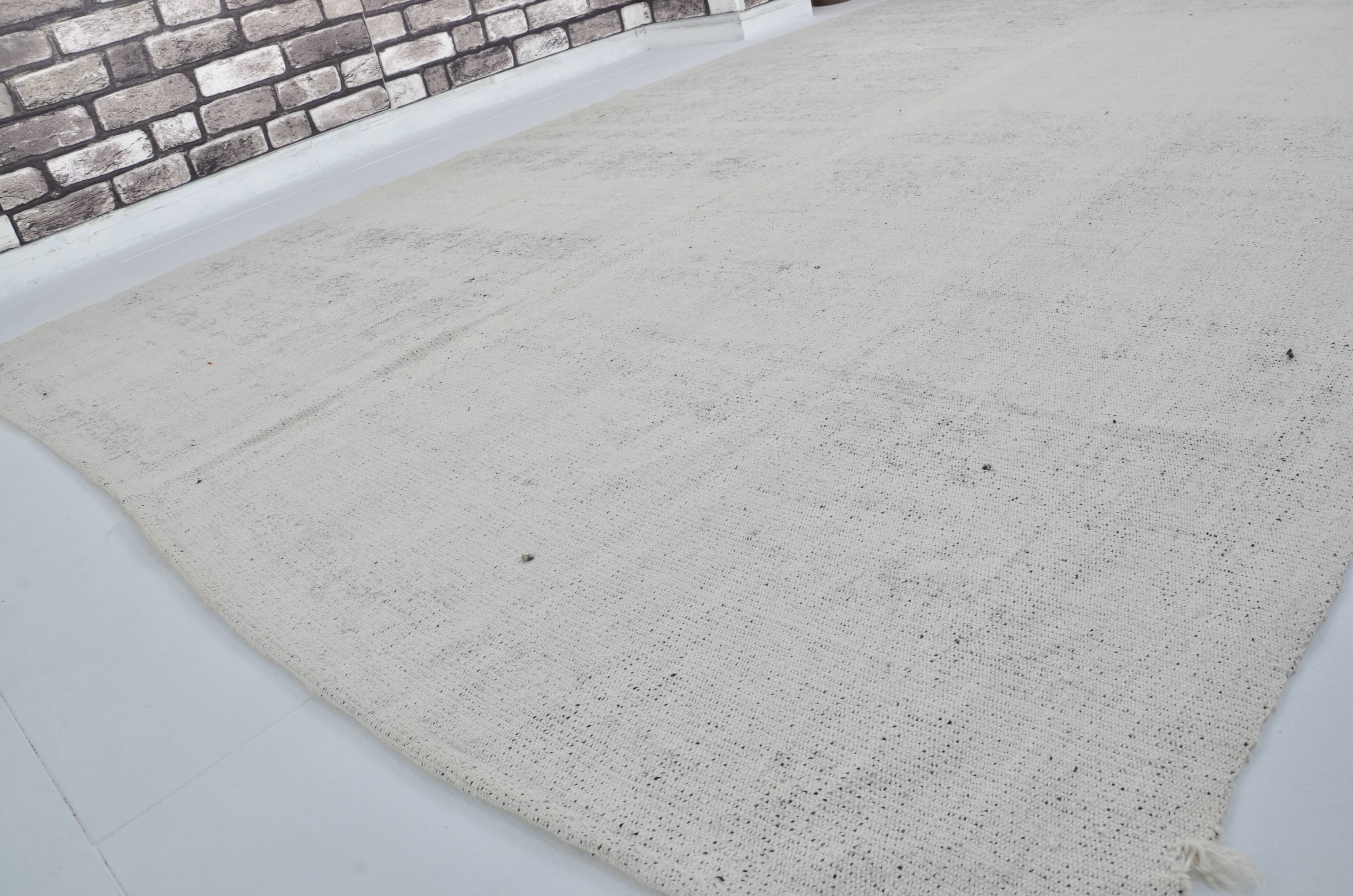 White Handwoven Vintage  Kilim Rug sku 3080