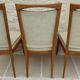 6 Vintage chairs in white beige imitation leather and solid wood with brass legs