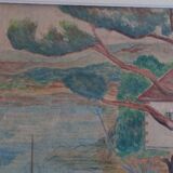 Old painting, watercolor "the Sharp", emblematic of Provence