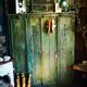 Vestiaire en bois vert