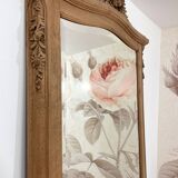 Large antique carved wooden mirror – Louis XV style – 140 x 90 cm