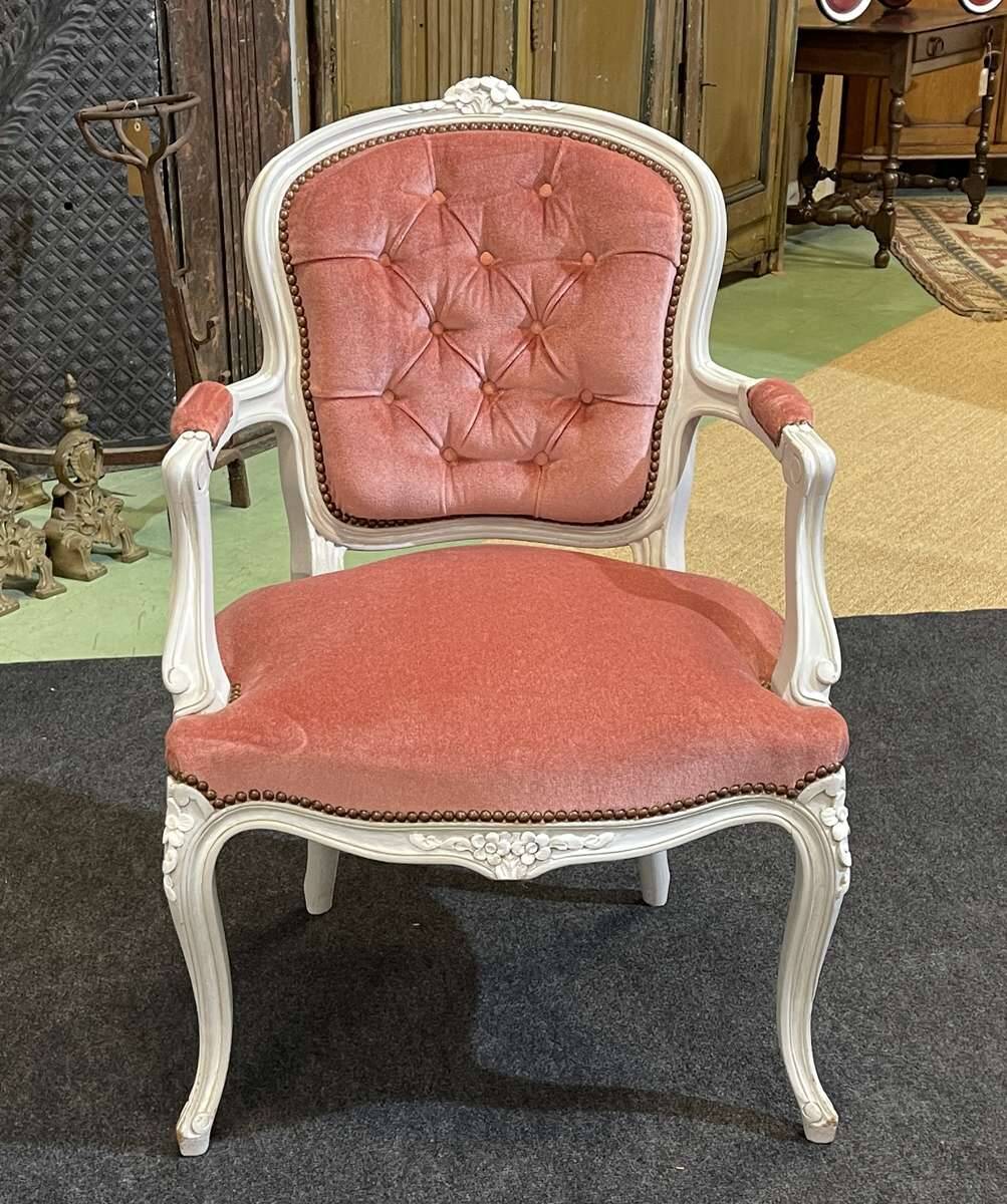 1970s Louis XV style cabriolet armchair