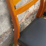 6 scandinavian chairs vintage beech and skai