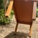 Vintage coffee table in solid wood and slate – 1970s – Modernist style