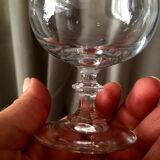 Suite of 6 glasses with crystal cognac