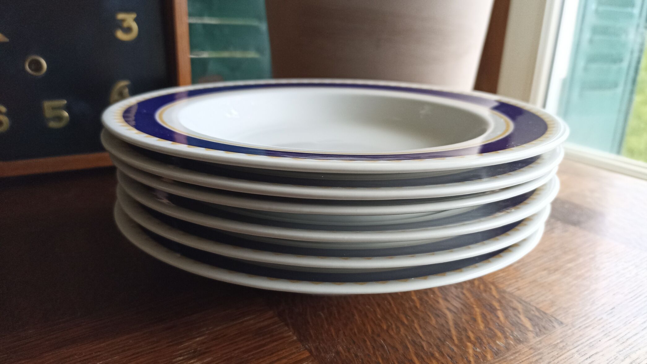 6 hollow / pasta plates by Saturnia porcelain