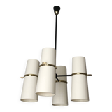 Lustre diabolical 8 lights Maison Lunel 1950