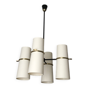 Lustre diablo 8 lights Maison Lunel 1950