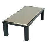 Table basse design Belgo Chrom par Roger van Hevel Or 23 carats 130 cm