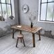 1950s rattan table with ceramic top