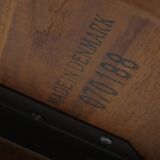 Vintage Danish round extendable dining table solid teak 1960s