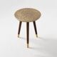 Table d'appoint en laiton fait main : table d'accent moderne du milieu du siècle