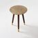 Handmade Brass Clad Side Table: Mid-Century Modern Accent Table