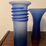 Trio of vintage glass paste vases from the 70s