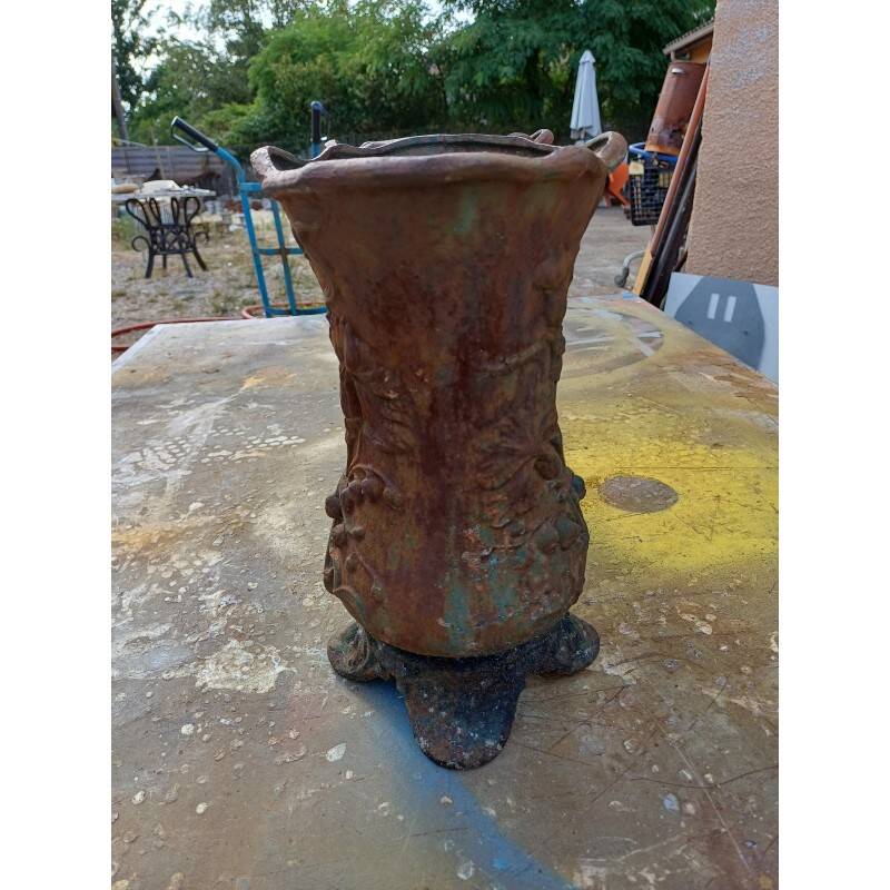 3 cast iron vases 1900 Charleville-Mézières