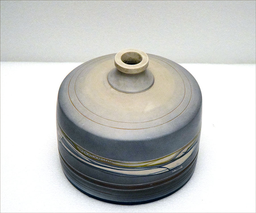 Terracotta vase with futurist decoration, 1960s