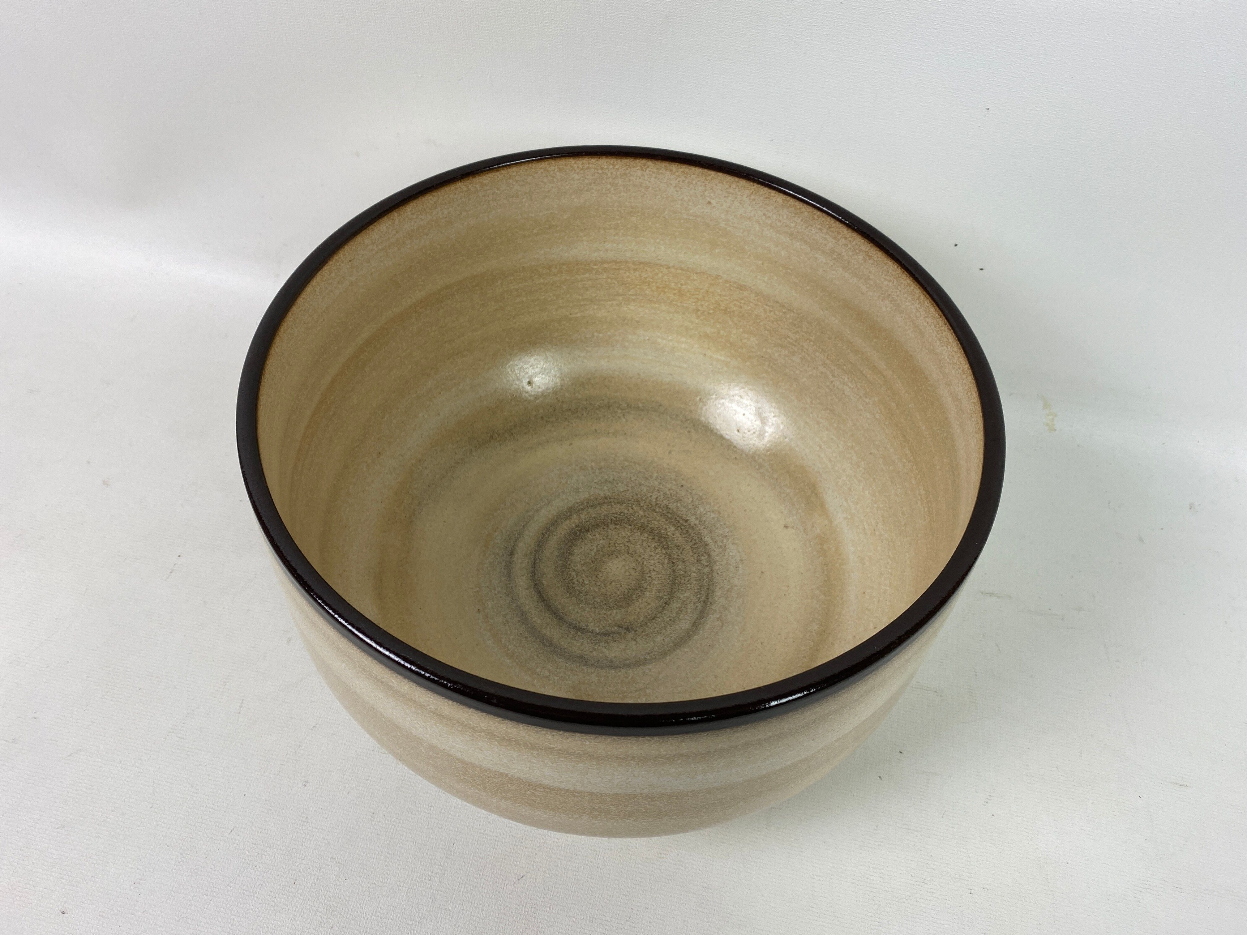 Beige sandstone salad bowl