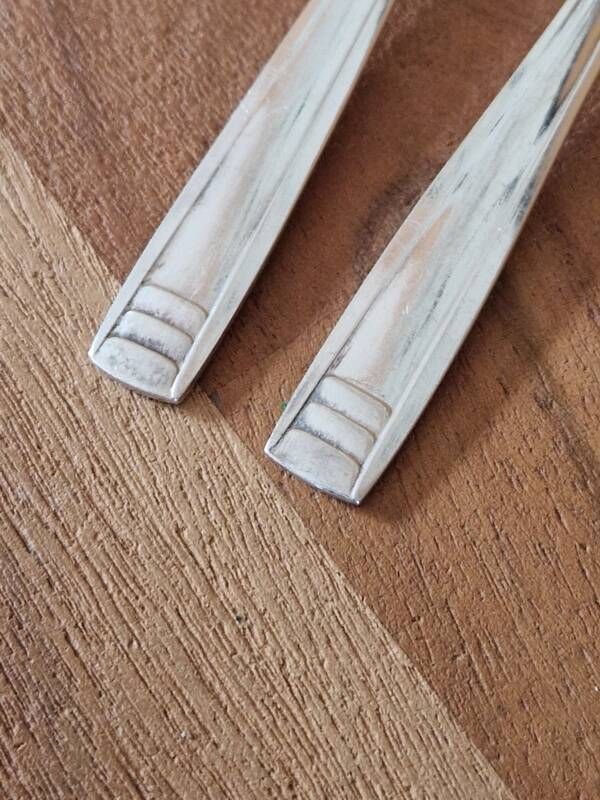 Cailar Bayard Set of 12 silver-plated dessert forks Art Deco