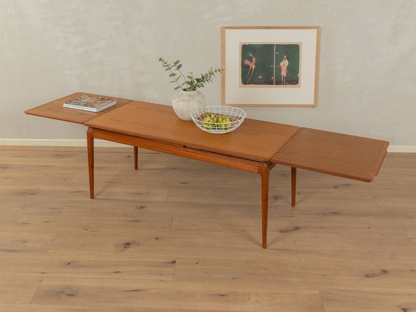 Rare extendable teak coffee table from the 1960s
