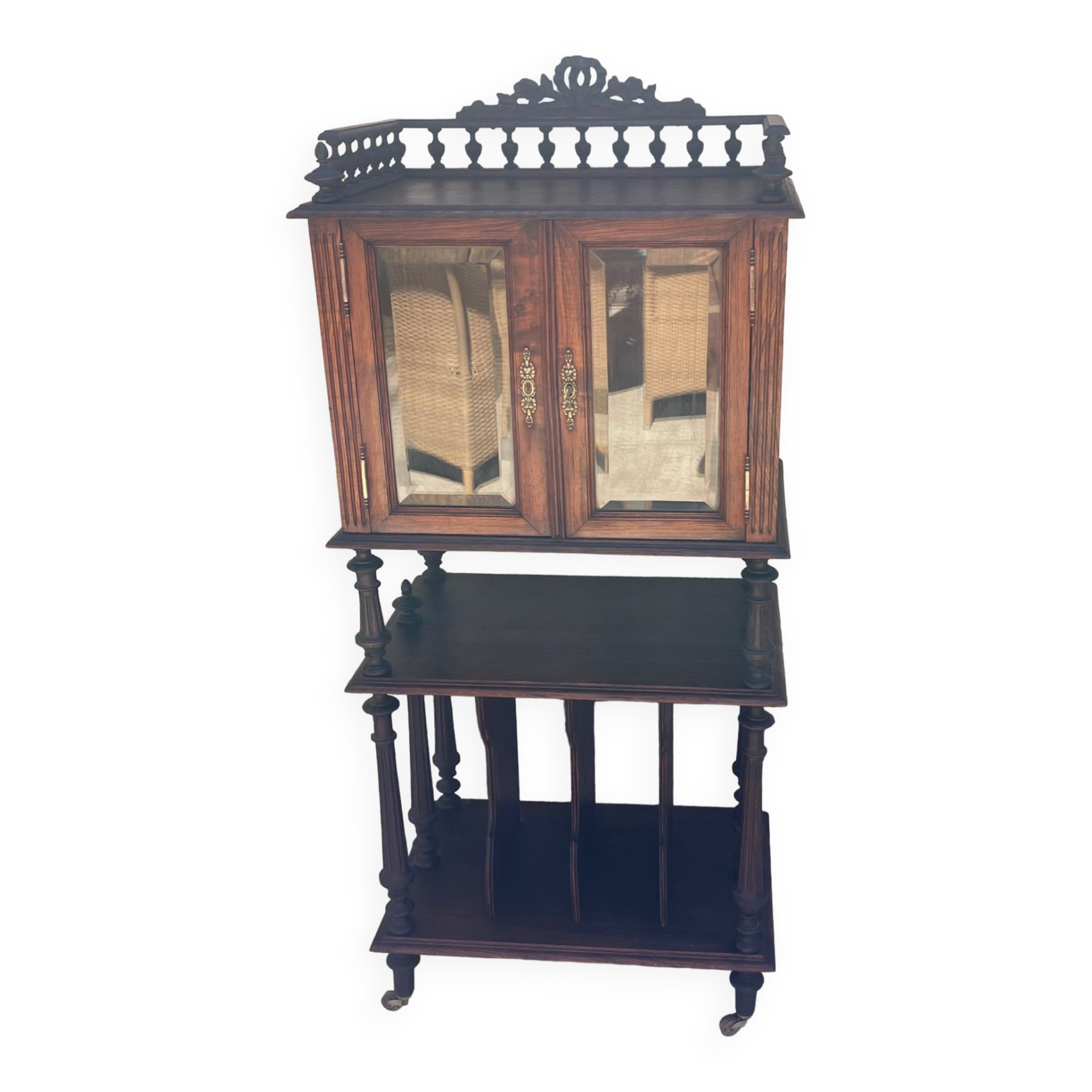 Napoleon III Style Mahogany Music Cabinet
