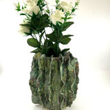 Valgo iridescent green design vase