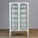 Vintage Glass & Iron Medical Cabinet, 1970s