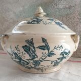 Iron earth soup tureen Faïenceries de Lyon