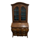 Bureau scriban en tombeau à vitrine, orme massif, XVIIIe