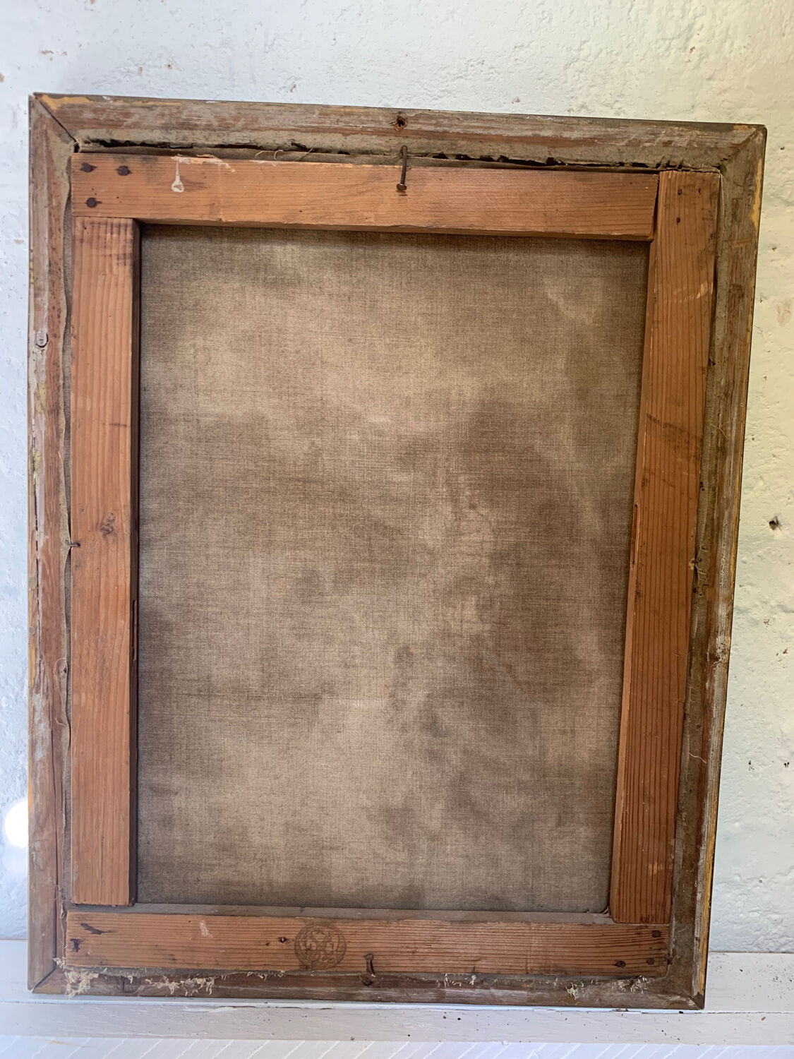 Oil on canvas painting XIX woman reading