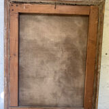 Oil on canvas painting XIX woman reading