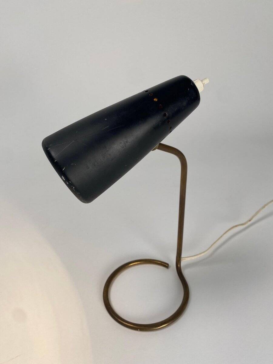 Italian Table Lamp in Brass and Metal from Stilnovo, 1950s