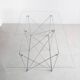 Folding steel and glass dining table by Max Sauze 1970s
