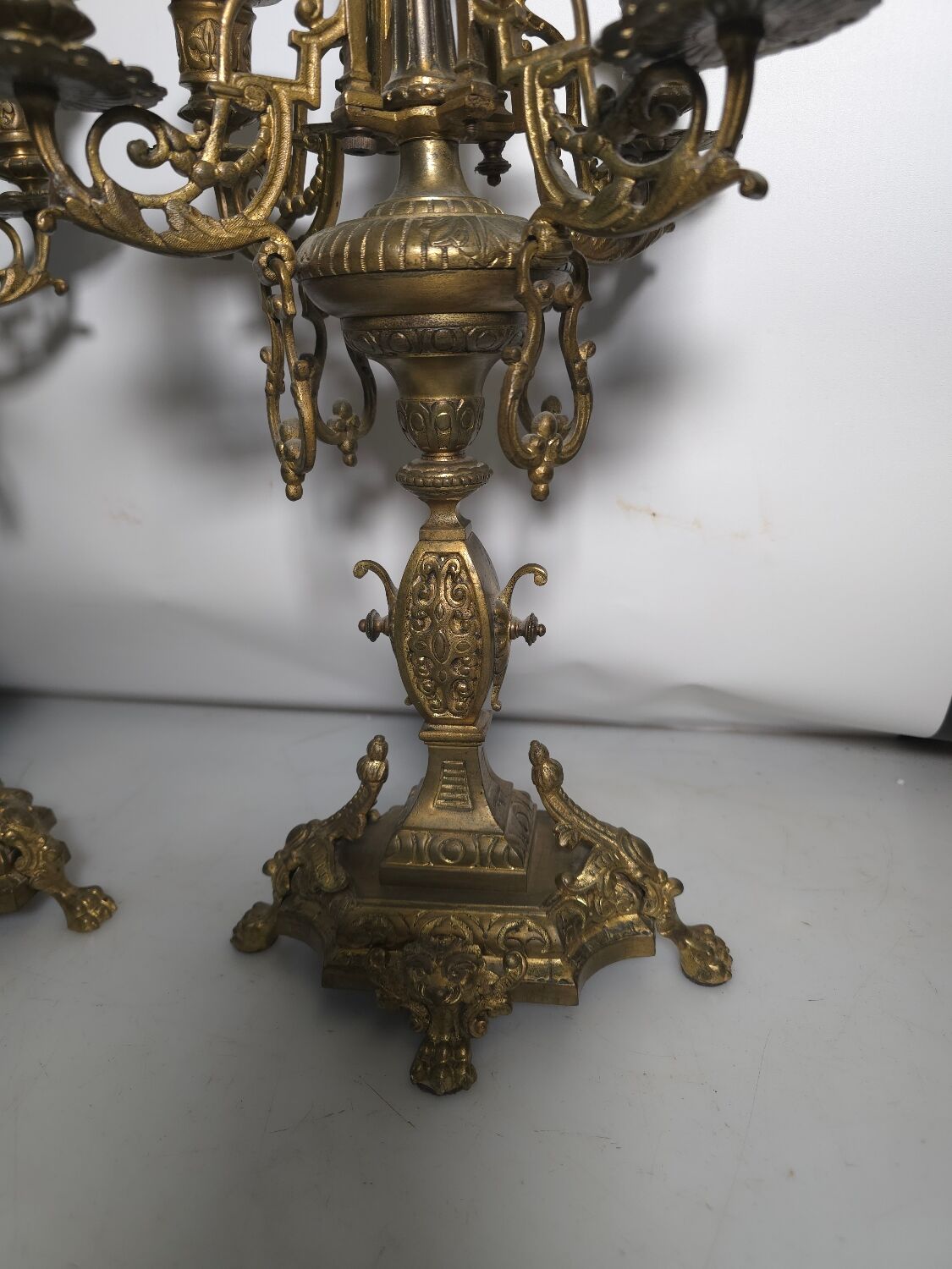 Pair of bronze candlesticks