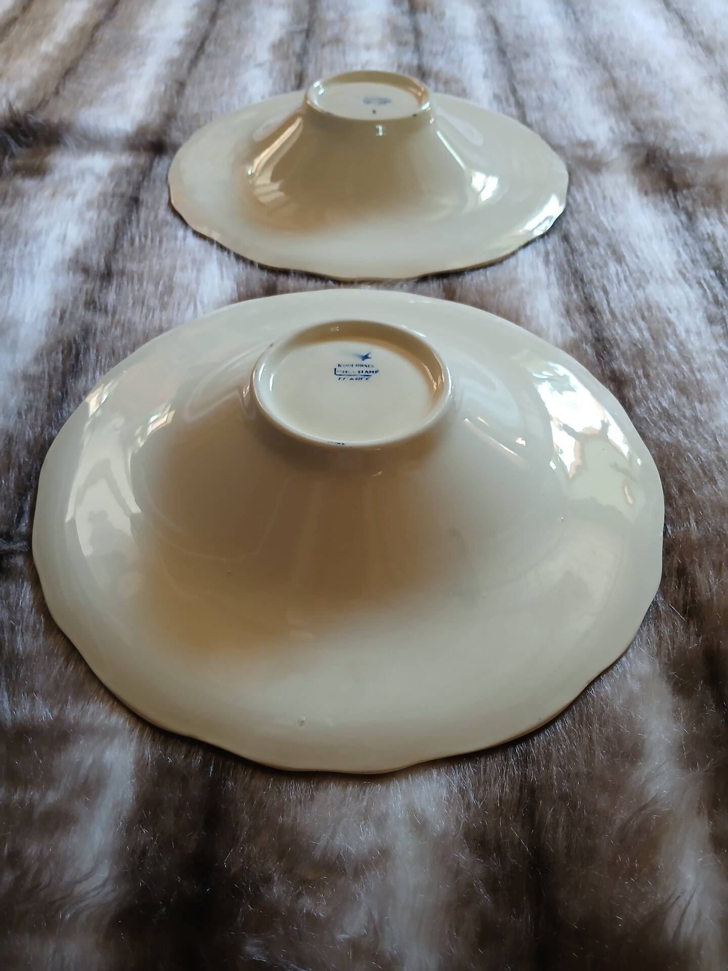 2 antique hollow dishes "Rouennais" from Longchamp